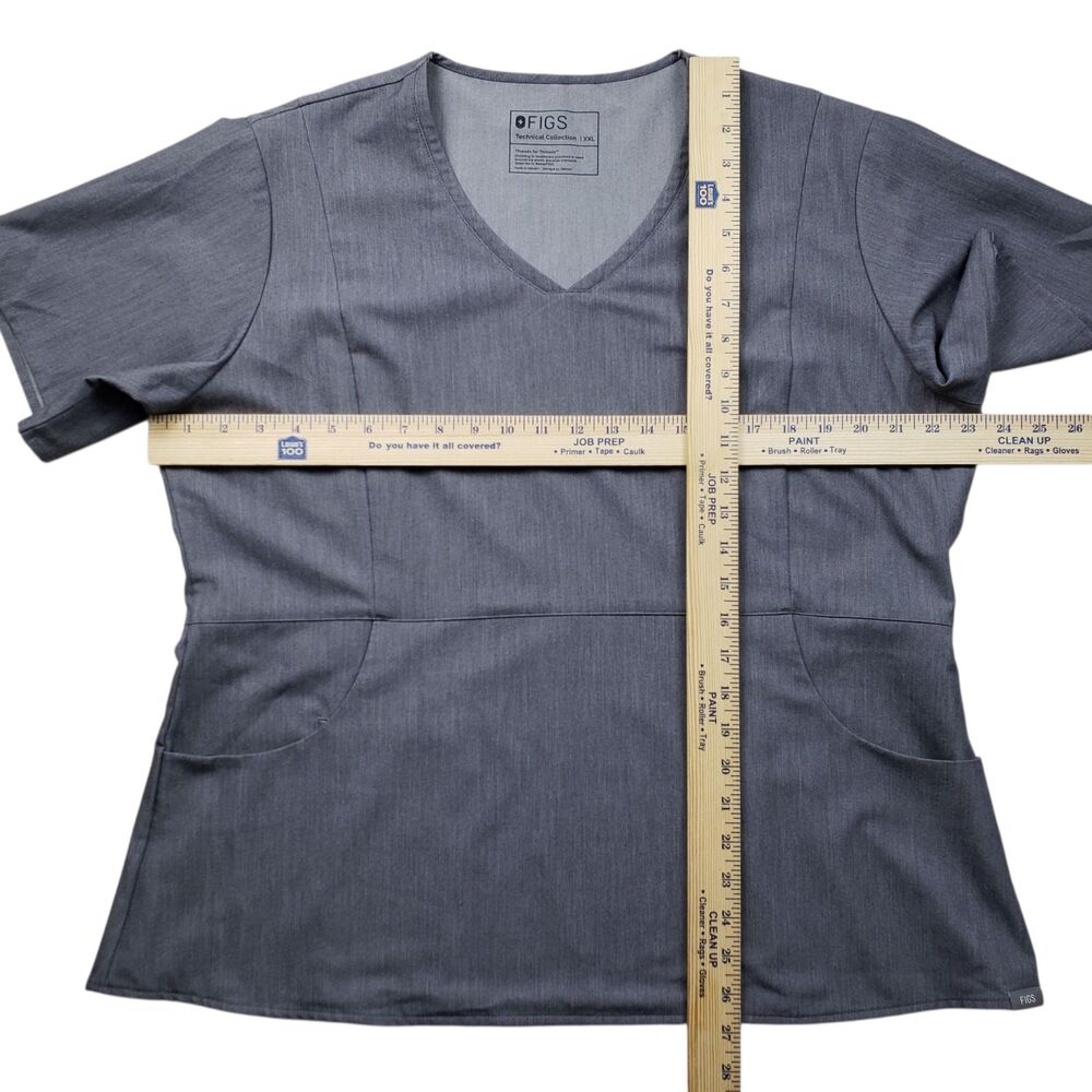 Figs Aburi Womens Scrub Top Womens XXL gray W20SW1036 - Picture 5 of 10